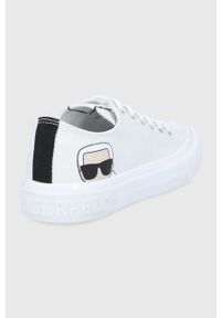 Karl Lagerfeld tenisówki KAMPUS III damskie kolor biały. Nosek buta: okrągły. Zapięcie: sznurówki. Kolor: biały. Materiał: guma