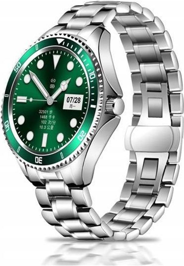 Smartwatch Bakeeley Z69 Srebrno-zielony. Rodzaj zegarka: smartwatch. Kolor: zielony, wielokolorowy, srebrny
