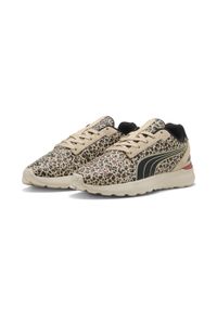 Puma - Damskie sneakersy Softride Cosmic Animal Flair PUMA Toasted Almond Black Beige. Okazja: na co dzień. Kolor: czarny, wielokolorowy, beżowy