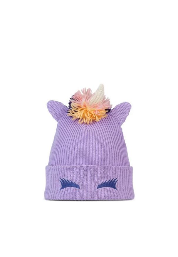 Buff - Czapka dziecięca BUFF KNITTED BEANIE FUN UNICORN GRAPE ICE. Kolor: fioletowy. Sezon: zima. Styl: sportowy