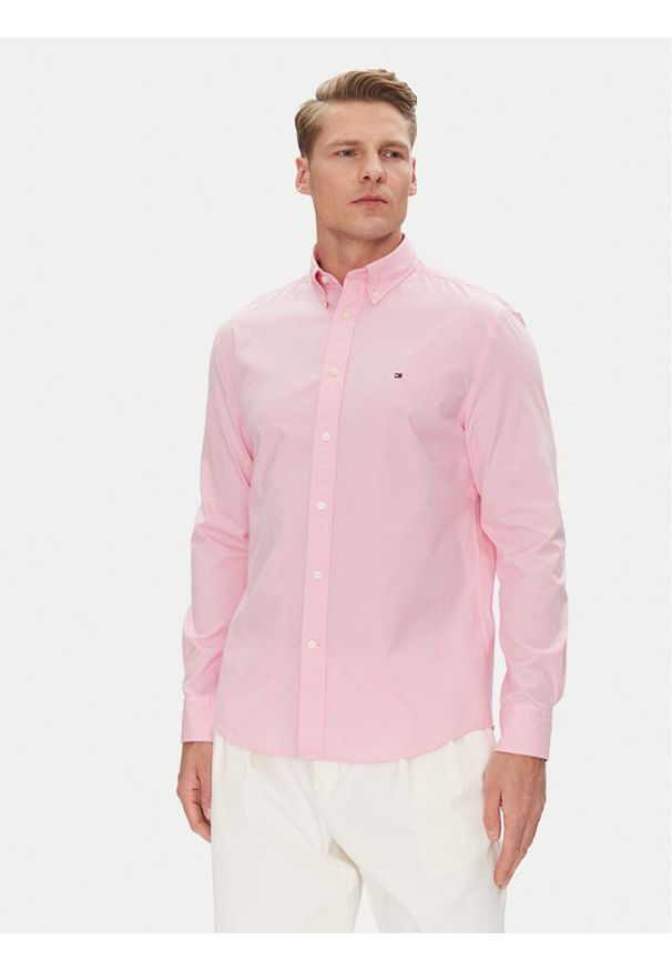 TOMMY HILFIGER - Tommy Hilfiger Koszula MW0MW37550 Różowy Regular Fit. Kolor: różowy. Materiał: bawełna