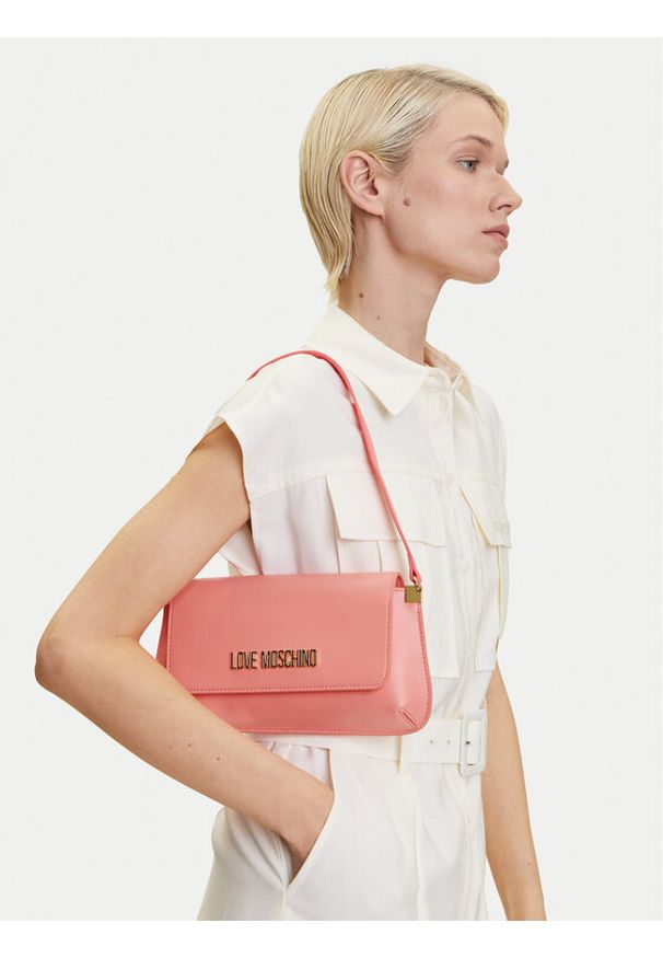 Love Moschino - LOVE MOSCHINO Torebka JC4058PP1MLO0464 Koralowy. Kolor: pomarańczowy. Materiał: skórzane