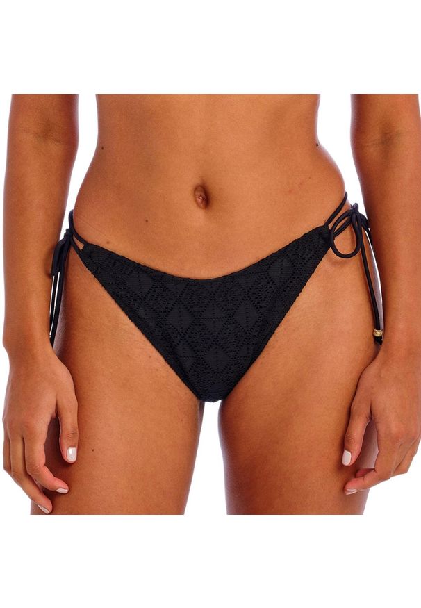 FREYA ACTIVE - Damskie figi do kostiumu kąpielowego z rozcięciem Freya Nomad Nights. Stan: obniżony. Kolor: czarny