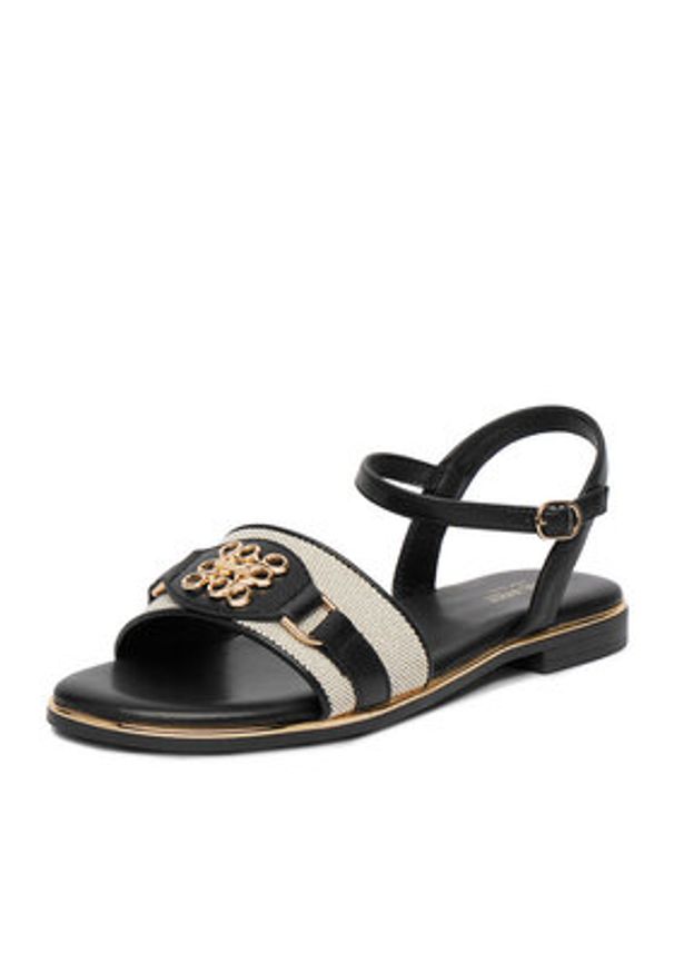 Nine West Klapki CEO-6165-33 Czarny. Kolor: czarny. Materiał: materiał