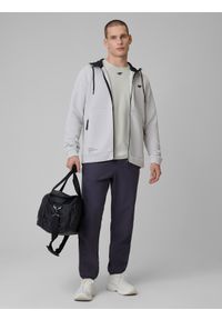 4f - 4F Bluza treningowa regular z kapturem męska - biała XXL. Typ kołnierza: kaptur. Kolor: biały #2