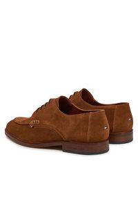 TOMMY HILFIGER - Tommy Hilfiger Półbuty Hilfiger Thunit Suede M Toe Shoe FM0FM05468 Brązowy. Kolor: brązowy. Materiał: zamsz, skóra #4