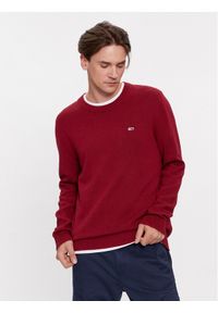 Tommy Jeans Sweter Essential DM0DM11856 Czerwony Regular Fit. Kolor: czerwony. Materiał: bawełna #1