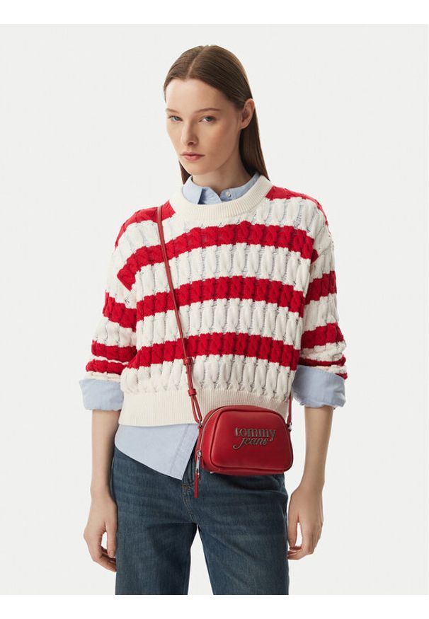 Tommy Jeans Torebka Tjw Bold Camera Bag AW0AW18785 Brązowy. Kolor: brązowy. Materiał: skórzane