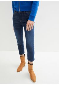 bonprix - "Dżinsy ""ultra-soft"" Slim Fit, dł. 7/8". Kolor: niebieski #1