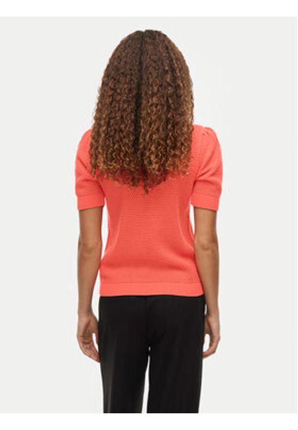 Vila Sweter Dalo 14084421 Różowy Regular Fit. Kolor: różowy. Materiał: bawełna