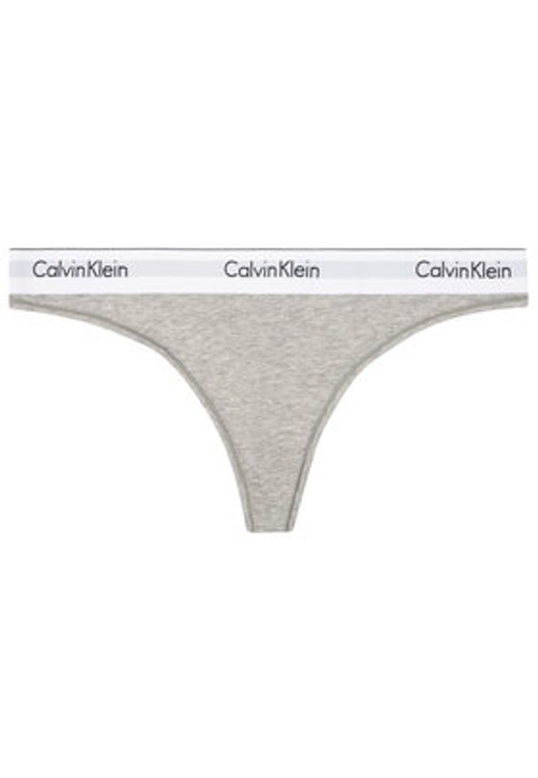 Calvin Klein Underwear Stringi 0000F3786E Szary. Kolor: szary. Materiał: bawełna