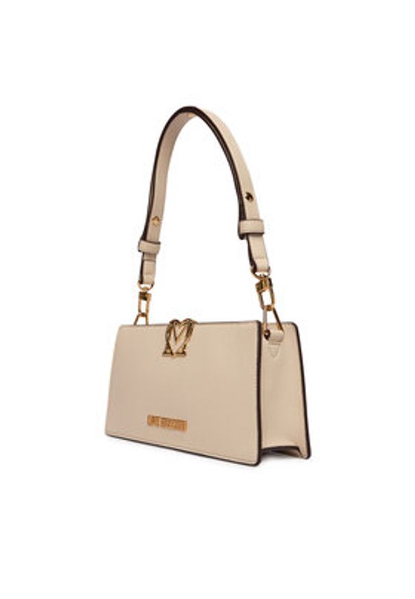 Love Moschino - LOVE MOSCHINO Torebka JC4128PP1OLM0110 Écru. Kolor: kremowy. Materiał: skórzane