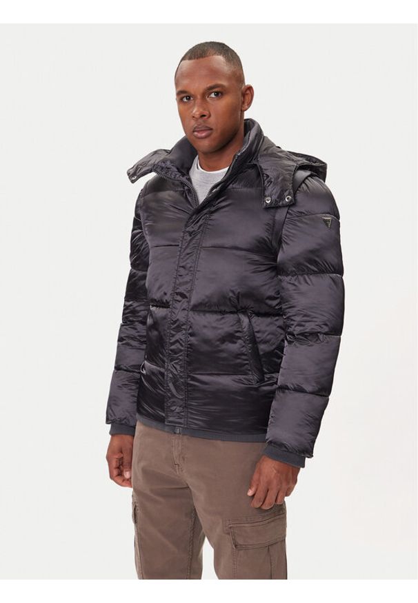 Guess Kurtka zimowa M5BL2L WGZF2 Szary Regular Fit. Kolor: szary. Materiał: syntetyk. Sezon: zima