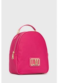 Love Moschino plecak damski kolor różowy mały gładki. Kolor: różowy. Wzór: gładki #5