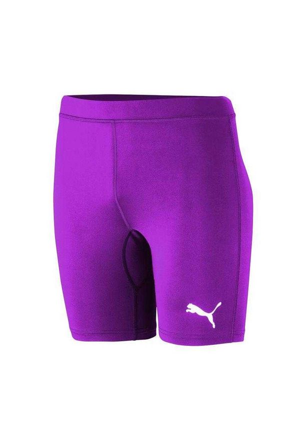 Puma - Spodenki Damskie Liga Base Layer. Kolor: fioletowy. Sport: turystyka piesza