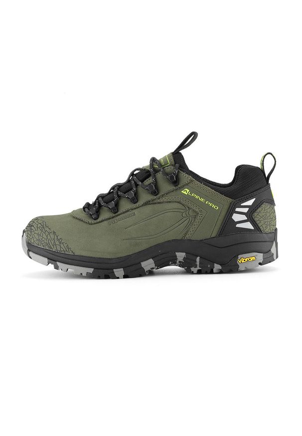 ALPINE PRO - Buty trekkingowe niskie unisex Alpine Pro Spidere Vibram. Kolor: zielony. Styl: sportowy. Sport: turystyka piesza