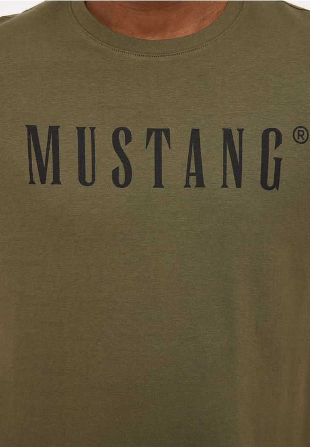 Mustang - Męski T-shirt Koszulka MUSTANG Style Austin Sea Turtle 1014695 6529. Okazja: na co dzień. Kolekcja: plus size. Materiał: bawełna, jeans. Styl: klasyczny, casual, elegancki