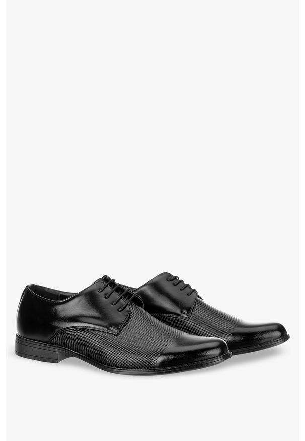 Casu - Czarne buty wizytowe sznurowane casu mxc410. Kolor: czarny. Styl: wizytowy