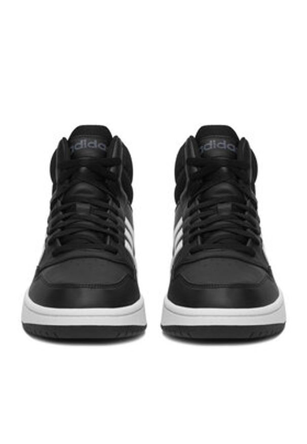 Adidas - adidas Sneakersy HOOPS 3.0 MID GW3020 Czarny. Kolor: czarny. Materiał: materiał