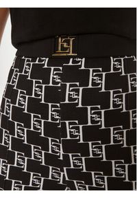 Elisabetta Franchi Spodnie materiałowe PA-S15-41E2-V350 Czarny Flare Fit. Kolor: czarny. Materiał: syntetyk