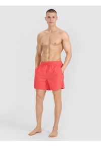 4f - 4F Spodenki plażowe boardshorty męskie - czerwone XXL. Kolor: czerwony. Materiał: włókno, materiał, tkanina, syntetyk. Długość: krótkie