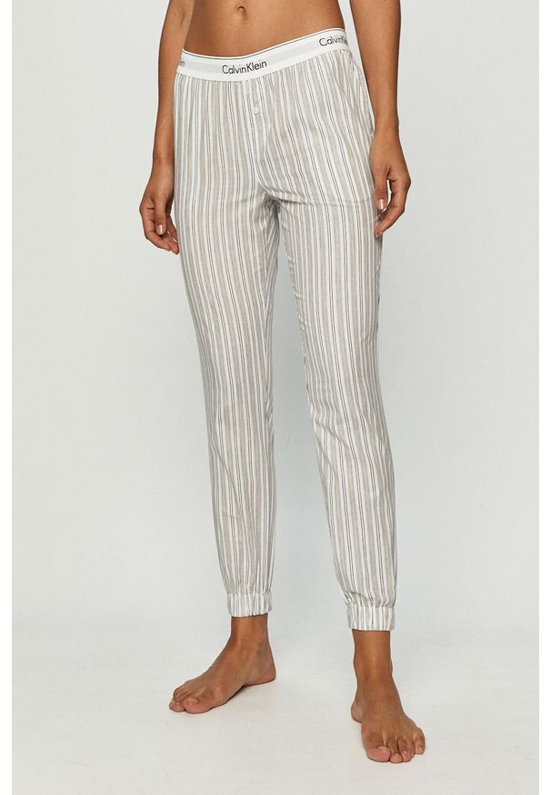Calvin Klein Underwear - Spodnie piżamowe. Kolor: szary. Materiał: tkanina, bawełna