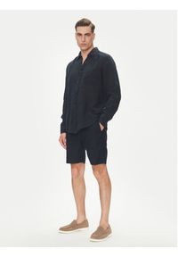 BOSS Koszula 50537381 Granatowy Regular Fit. Kolor: niebieski. Materiał: len #6