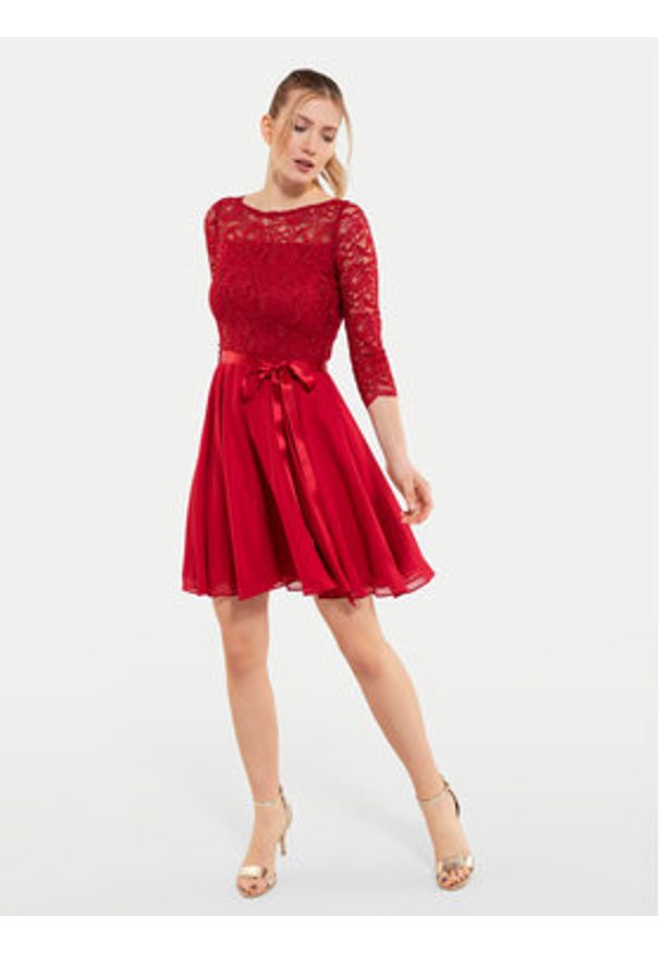 Swing Sukienka koktajlowa 77761210 Czerwony Regular Fit. Kolor: czerwony. Materiał: syntetyk. Styl: wizytowy