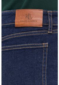Lauren Ralph Lauren - Spódnica jeansowa. Okazja: na co dzień. Kolor: niebieski. Materiał: jeans. Wzór: gładki. Styl: casual #2