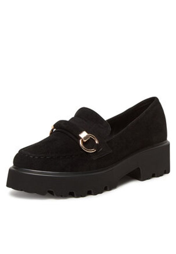 DeeZee Loafersy LE601-4 Czarny. Kolor: czarny. Materiał: materiał