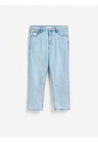 Reserved - Jeansy straight fit z efektem sprania - niebieski. Kolor: niebieski #1