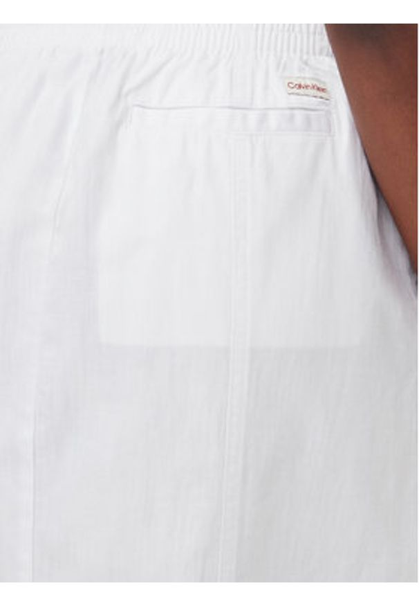 Calvin Klein Jeans Spódnica midi J20J225327 Biały Regular Fit. Kolor: biały. Materiał: bawełna