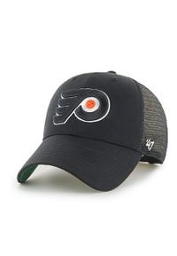 47 Brand - 47brand Czapka NHL Philadelphia Flyers kolor czarny z aplikacją. Kolor: czarny. Wzór: aplikacja #1