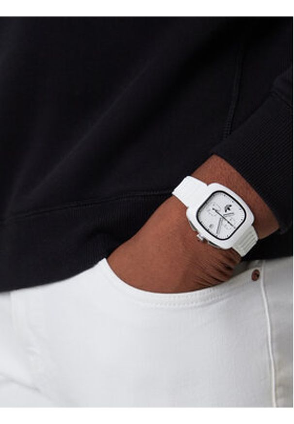 Adidas - adidas Zegarek Retro Wave Two Chrono AOSY24532 Biały. Kolor: biały. Styl: retro