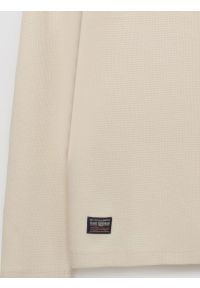 Big-Star - Bluzka męska z długim rękawem kremowa Merrts 103. Okazja: do pracy, na co dzień. Kolor: kremowy. Materiał: jeans, dzianina, skóra. Długość rękawa: długi rękaw. Długość: długie. Styl: casual #2