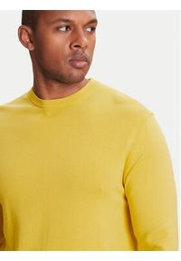 United Colors of Benetton - United Colors Of Benetton Sweter 1098U1I76 Żółty Regular Fit. Kolor: żółty. Materiał: bawełna #4