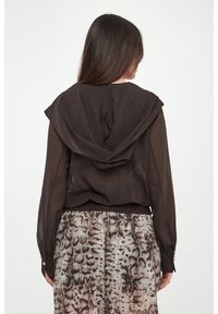 Pinko - Bluzka damska szyfonowa z kapturem Castiglione PINKO. Typ kołnierza: kaptur. Materiał: szyfon #3