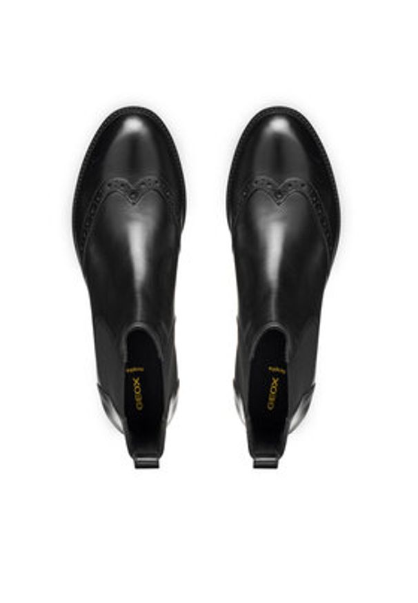 Geox Sztyblety D Jaylon 2 D56QAA 043NH C9999 Czarny. Kolor: czarny. Materiał: skóra