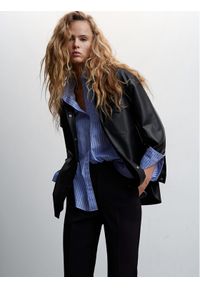 mango - Kurtka z imitacji skóry Mango. Kolor: czarny. Materiał: skóra #1