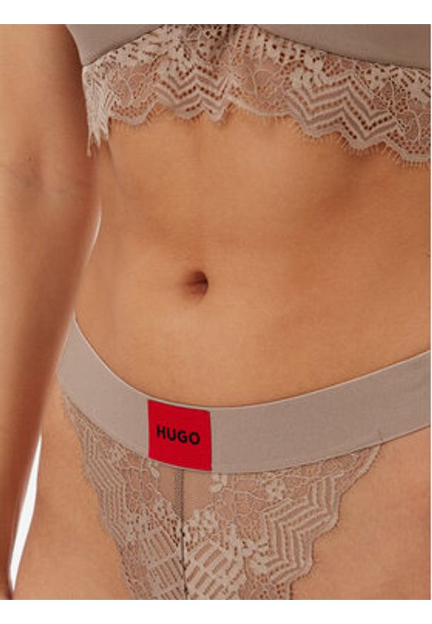 Hugo - HUGO Stringi 50535036 Beżowy. Kolor: beżowy. Materiał: syntetyk