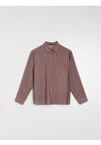 Sinsay - Koszula oversize w pionowe paski, z wiskozą - wielobarwny. Materiał: wiskoza. Wzór: paski #1