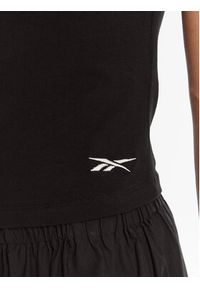 Reebok T-Shirt RK25309CCW Czarny Slim Fit. Kolor: czarny. Materiał: bawełna #5