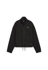 Damska kurtka dresowa z tkaniny Puma Lace Woven. Kolor: czarny. Materiał: dresówka, tkanina. Sport: fitness