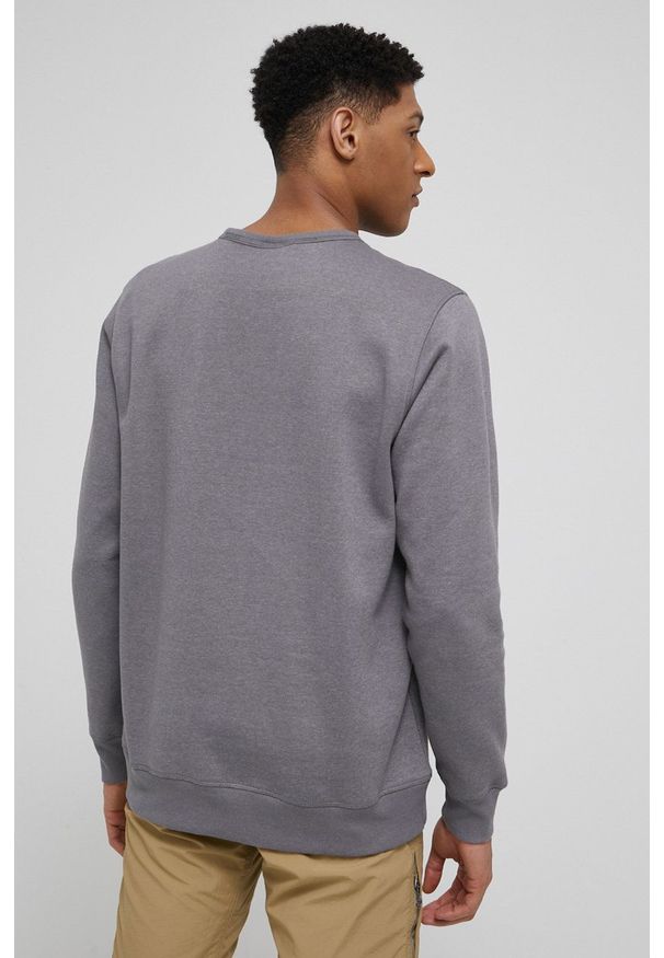 columbia - Columbia bluza męska kolor szary melanżowa. Okazja: na co dzień. Kolor: szary. Materiał: dzianina. Wzór: melanż. Styl: casual