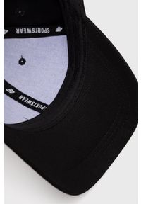 4f - 4F czapka bawełniana kolor czarny gładka. Kolor: czarny. Materiał: bawełna. Wzór: gładki