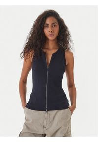 G-Star RAW - G-Star Raw Top D28735-D107 Granatowy Slim Fit. Kolor: niebieski. Materiał: bawełna #1