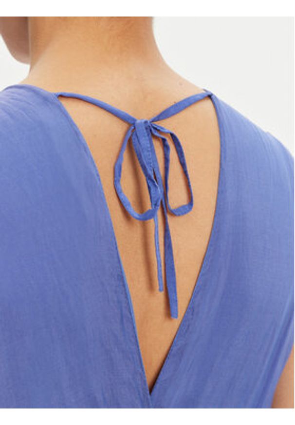 Haveone Sukienka letnia AFF-N005 Niebieski Loose Fit. Kolor: niebieski. Materiał: wiskoza. Sezon: lato