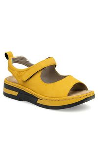 Rieker Sandały V59Q4-68 Żółty. Kolor: żółty. Materiał: syntetyk #5