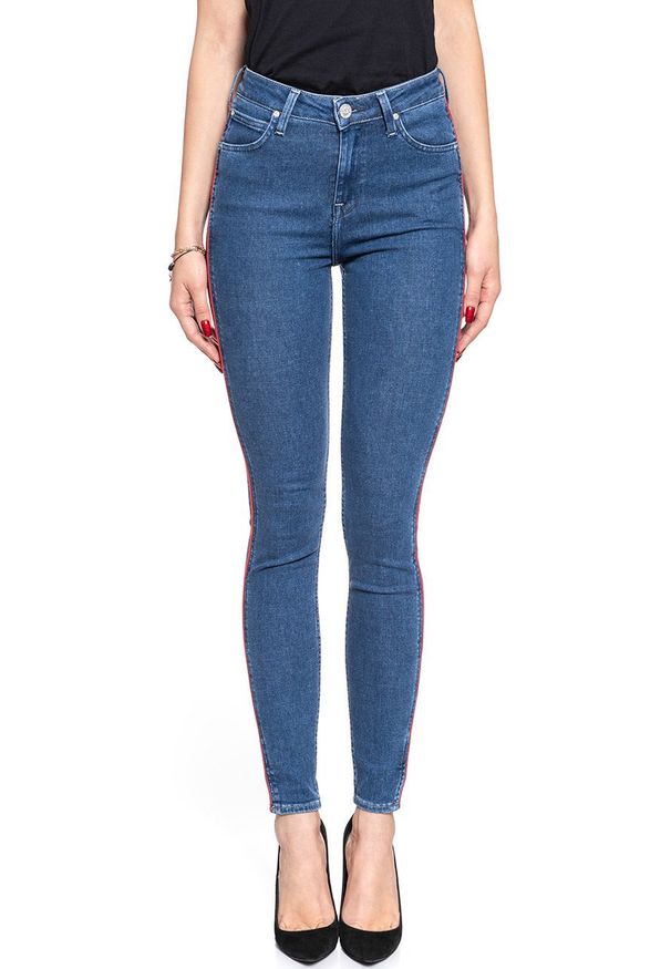 Lee - SPODNIE DAMSKIE LEE SCARLETT PIPING RED STOWE L31VROOR 112107312