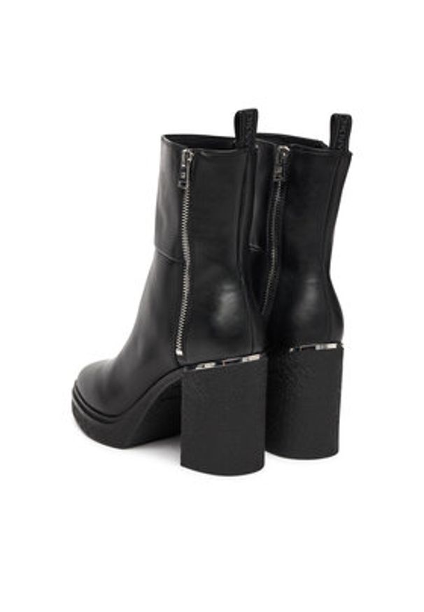 DKNY Botki Talley K3507810 Czarny. Kolor: czarny. Materiał: skóra